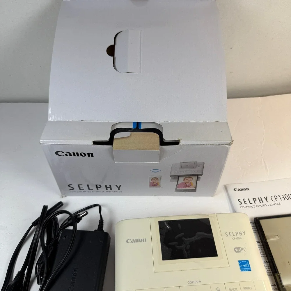 Canon SELPHY CP1300 Wireless Compact Photo Printer White for Parts Repair C-10